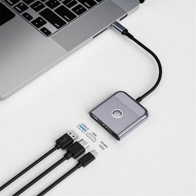 USB HUB WIWU Wi-HB002 Type-C to USB+Type-C+HDMI - Gray