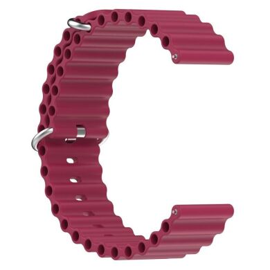 Ремешок Deexe Ocean Strap для часов с шириной крепления 20 мм - Wine Red