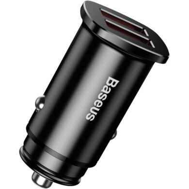 Автомобільний зарядний пристрій Baseus Square Metal QC 30W (CCALL-DS01) — Black