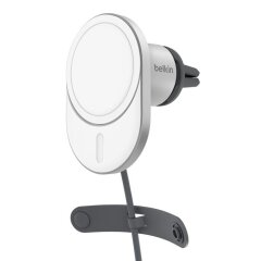 Автомобільний тримач з бездротовою зарядкою Belkin BoostCharge Pro Qi2 (15W) WIC008btGR-V2 - Gray