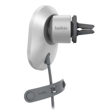 Автомобільний тримач з бездротовою зарядкою Belkin BoostCharge Pro Qi2 (15W) WIC008btGR-V2 - Gray