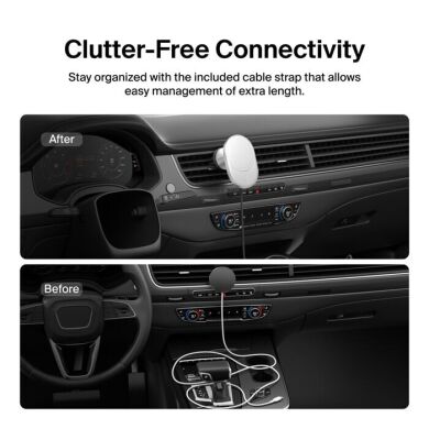 Автомобільний тримач з бездротовою зарядкою Belkin BoostCharge Pro Qi2 (15W) WIC008btGR-V2 - Gray