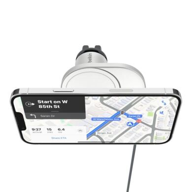 Автомобільний тримач з бездротовою зарядкою Belkin BoostCharge Pro Qi2 (15W) WIC008btGR-V2 - Gray