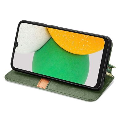 Чохол Deexe Rhombus Wallet для Samsung Galaxy A03 Core (A032) - Green