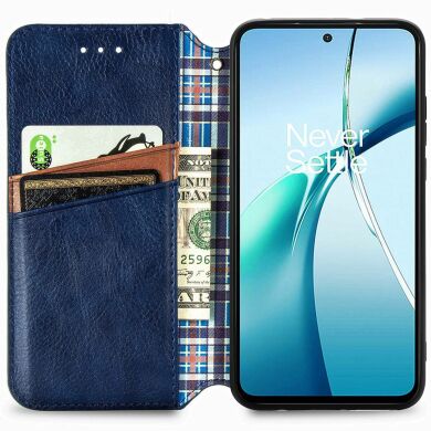 Чехол Deexe Rhombus Wallet для Samsung Galaxy S26 Plus - Blue