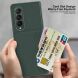 Чехол GKK Leather CardSlot для Samsung Galaxy Fold 3 - Carbon Fiber / Black. Фото 3 из 6