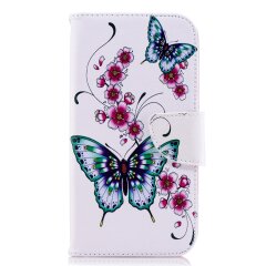 Чохол-книжка Deexe Color Wallet для Samsung Galaxy J4 2018 (J400), Butterfly in Flowers D