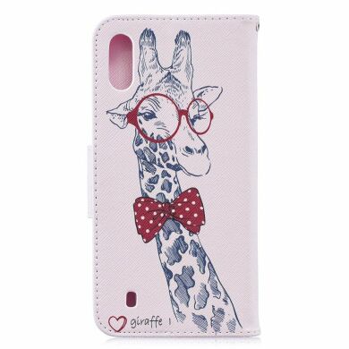 Чохол-книжка Deexe Color Wallet для Samsung Galaxy M10 (M105) - Giraffe Wearing Glasses