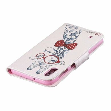 Чохол-книжка Deexe Color Wallet для Samsung Galaxy M10 (M105) - Giraffe Wearing Glasses