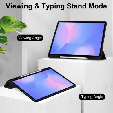 Чехол-книжка Deexe Crystal Back для Samsung Galaxy Tab S10 FE Plus - Black