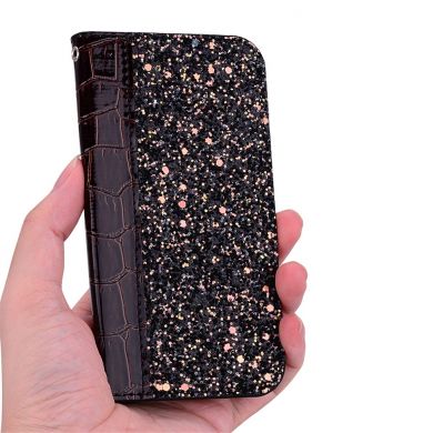 Чохол-книжка Deexe Glittery Crocodile для Samsung Galaxy J4+ (J415), Black