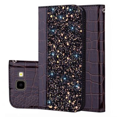 Чохол-книжка Deexe Glittery Crocodile для Samsung Galaxy J4+ (J415), Black