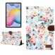 Чехол-книжка Deexe Peony Pattern для Samsung Galaxy Tab S6 lite / S6 Lite (2022/2024) - White. Фото 1 из 7