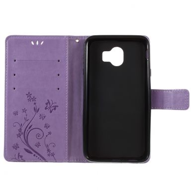 Чехол-книжка UniCase Flower Pattern для Samsung Galaxy J4 2018 (J400) - Light Purple