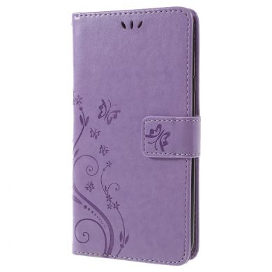 Чехол-книжка UniCase Flower Pattern для Samsung Galaxy J4 2018 (J400) - Light Purple