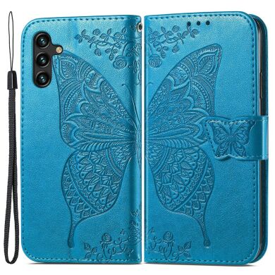 Чехол UniCase Butterfly Pattern для Samsung Galaxy A24 (A245) - Blue