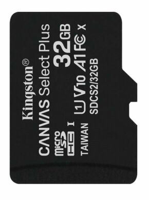 Карта памяти Kingston microSDHC 32GB Canvas Select Plus C10 UHS-I R100MB/s + адаптер - Black