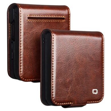Кожаный чехол QIALINO Classic Case (FF) для Samsung Galaxy Flip 7 - Brown