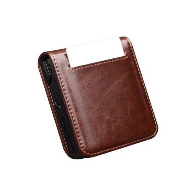Кожаный чехол QIALINO Classic Case (FF) для Samsung Galaxy Flip 7 - Brown