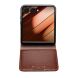 Кожаный чехол QIALINO Classic Case (FF) для Samsung Galaxy Flip 7 - Brown. Фото 4 из 10