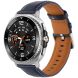Кожаный ремешок Deexe Classic для Samsung Galaxy Watch 8 (40/44mm) / 8 Classic - Blue. Фото 2 из 5