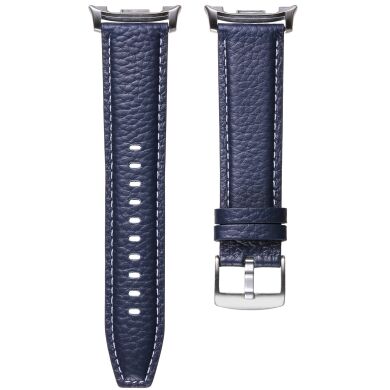 Кожаный ремешок Deexe Classic для Samsung Galaxy Watch 8 (40/44mm) / 8 Classic - Blue