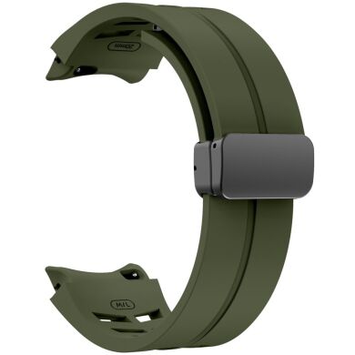 Ремешок Deexe Aurora Strap для Samsung Galaxy Watch 4 / 4 Classic / 5 / 5 Pro / 6 / 6 Classic / 7 / FE - Army Green