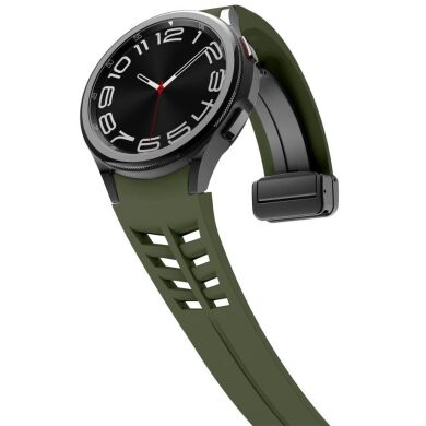 Ремешок Deexe Aurora Strap для Samsung Galaxy Watch 4 / 4 Classic / 5 / 5 Pro / 6 / 6 Classic / 7 / FE - Army Green