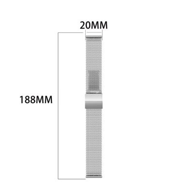 Ремінець Deexe Milanese Bracelet для часов с шириной крепления 20мм - Black