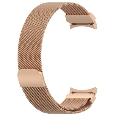 Ремешок Deexe Milanese Stainless Steel для Samsung Galaxy Watch 4 (40/44mm) / Watch 4 Classic (42/46mm) - Rose Gold