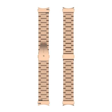 Ремешок Deexe Stainless Steel для Samsung Galaxy Watch 4 (40/44mm) / Watch 4 Classic (42/46mm) - Rose Gold