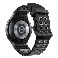 Ремінець KALEBOL Ocean Strap для Samsung Galaxy Watch 4 / 4 Classic / 5 / 5 Pro / 6 / 6 Classic / 7 / FE - Black / Grey