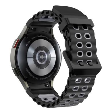 Ремінець KALEBOL Ocean Strap для Samsung Galaxy Watch 4 / 4 Classic / 5 / 5 Pro / 6 / 6 Classic / 7 / FE - Black / Grey