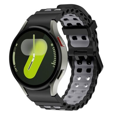 Ремінець KALEBOL Ocean Strap для Samsung Galaxy Watch 4 / 4 Classic / 5 / 5 Pro / 6 / 6 Classic / 7 / FE - Black / Grey