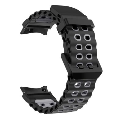 Ремінець KALEBOL Ocean Strap для Samsung Galaxy Watch 4 / 4 Classic / 5 / 5 Pro / 6 / 6 Classic / 7 / FE - Black / Grey