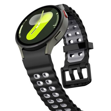 Ремінець KALEBOL Ocean Strap для Samsung Galaxy Watch 4 / 4 Classic / 5 / 5 Pro / 6 / 6 Classic / 7 / FE - Black / Grey