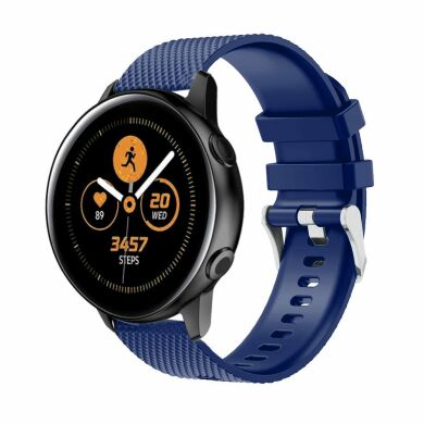 Ремешок UniCase Rhombus Texture для Samsung Watch Active / Active 2 40mm / Active 2 44mm - Dark Blue