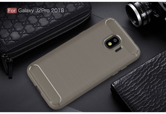 Защитный чехол UniCase Carbon для Samsung Galaxy J2 2018 (J250) - Grey