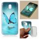 Силиконовый (TPU) чехол Deexe LumiCase для Samsung Galaxy J3 2017 (J330) - Blue Butterfly. Фото 1 из 6