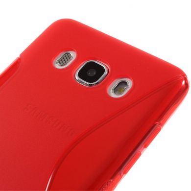 Силиконовый чехол Deexe S Line для Samsung Galaxy J5 2016 (J510) - Red