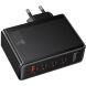 Мережевий зарядний пристрій Hoco N85 GaN 100W (3Type-C + USB) - Black