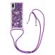 Силиконовая накладка Deexe Liquid Glitter with Strap для Samsung Galaxy A02 (A022) - Dark Purple Hearts. Фото 3 из 6