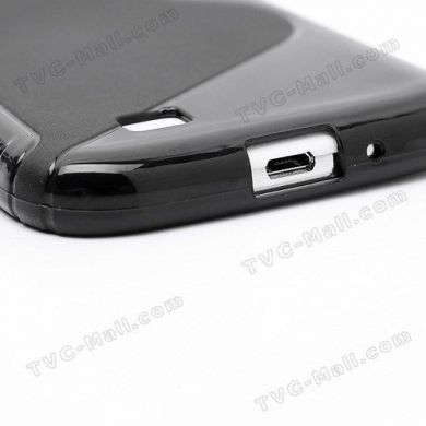 Силиконовая накладка Deexe S Line для Samsung Galaxy S4 (i9500) - Black
