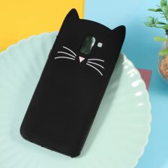 Силиконовый (TPU) чехол Deexe Cat 3D Series для Samsung Galaxy J6 2018 (J600) - Black