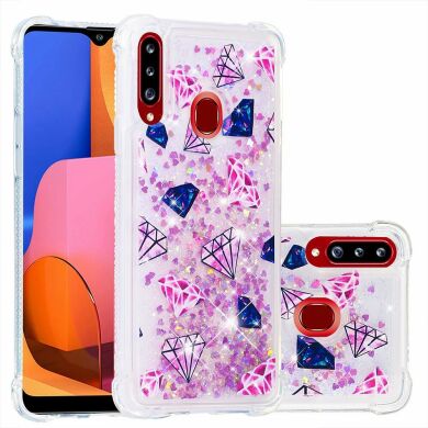 Силіконовий (TPU) чохол Deexe Fashion Glitter для Samsung Galaxy A20s (A207), Diamond