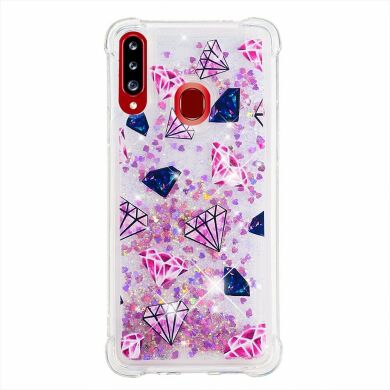 Силіконовий (TPU) чохол Deexe Fashion Glitter для Samsung Galaxy A20s (A207), Diamond