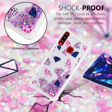 Силіконовий (TPU) чохол Deexe Fashion Glitter для Samsung Galaxy A20s (A207), Diamond