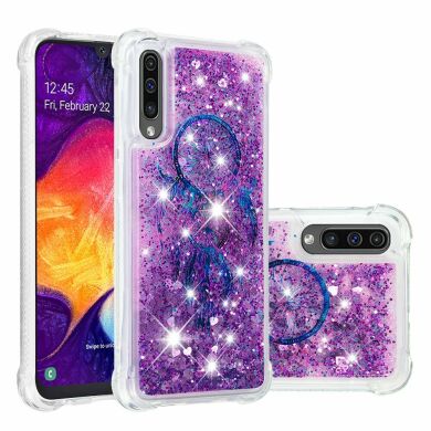 Силиконовый (TPU) чехол Deexe Fashion Glitter для Samsung Galaxy A50 (A505) / A30s (A307) / A50s (A507) - Blue Dream Catcher