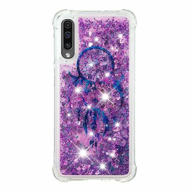 Силиконовый (TPU) чехол Deexe Fashion Glitter для Samsung Galaxy A50 (A505) / A30s (A307) / A50s (A507) - Blue Dream Catcher