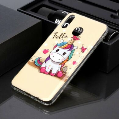Силіконовий (TPU) чохол Deexe Life Style для Samsung Galaxy M20 (M205) - Unicorn